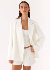 Asher Suiting Shorts - White