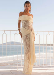 Gracie Twist Maxi Dress - Yellow