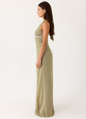 Lorela Maxi Dress - Pale Olive