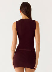 Masterplan Knit Mini Dress - Chocolate