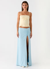 Ocean Plunge Maxi Skirt - Blue