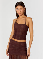 Sparkling Night Top - Chocolate