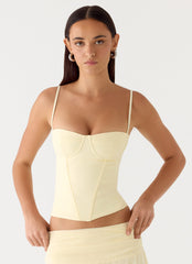 Tayana Corset Top - Yellow