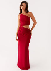 Three Wishes Maxi Dress - Raspberry