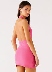 Aloha Knit Mini Dress - Pink