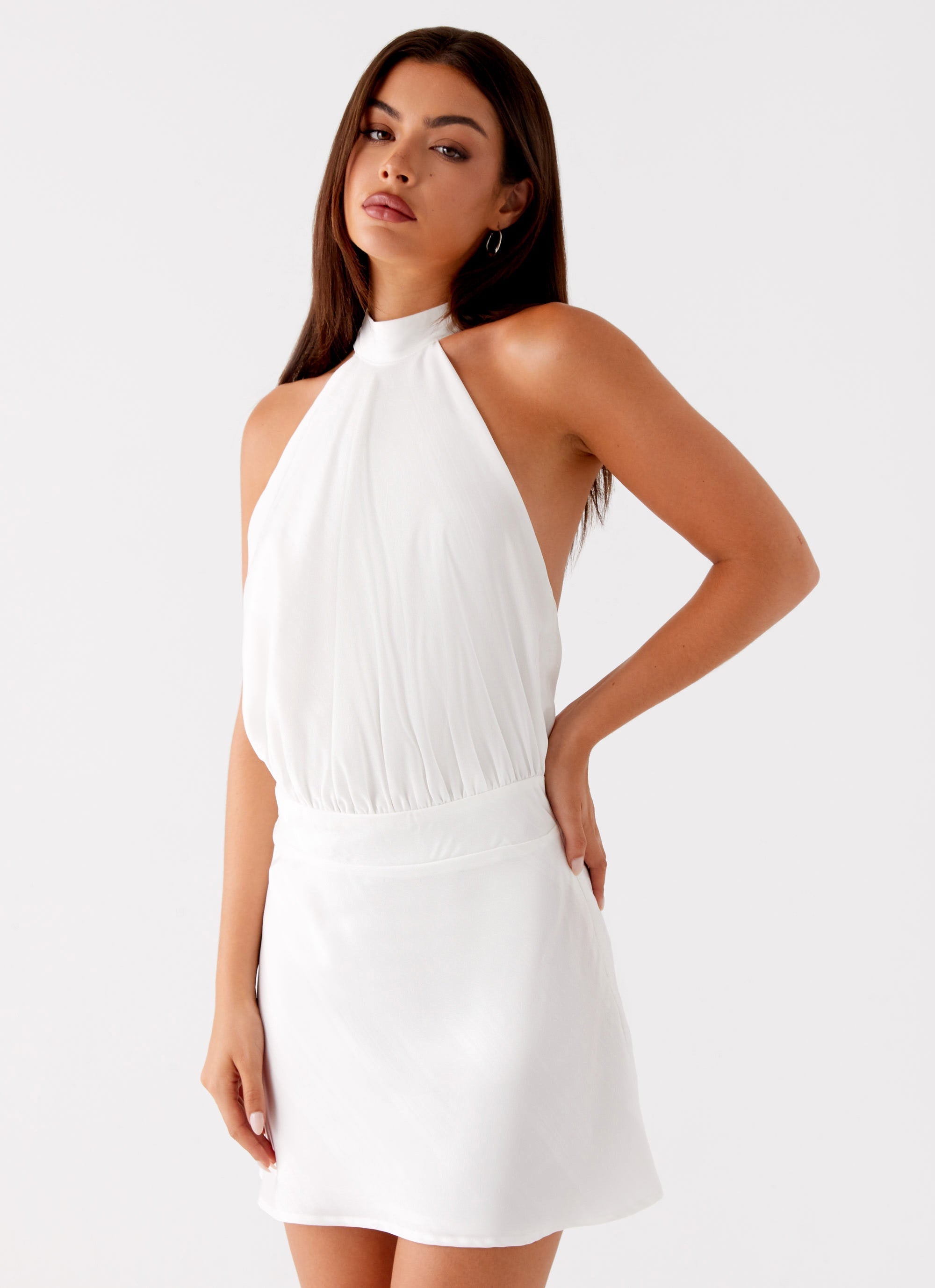 Camera Shy Mini Dress - Ivory