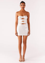 Clyra Sequin Mini Dress - Ivory
