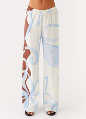 Deacon Low Rise Pants - Bloom Wave Print
