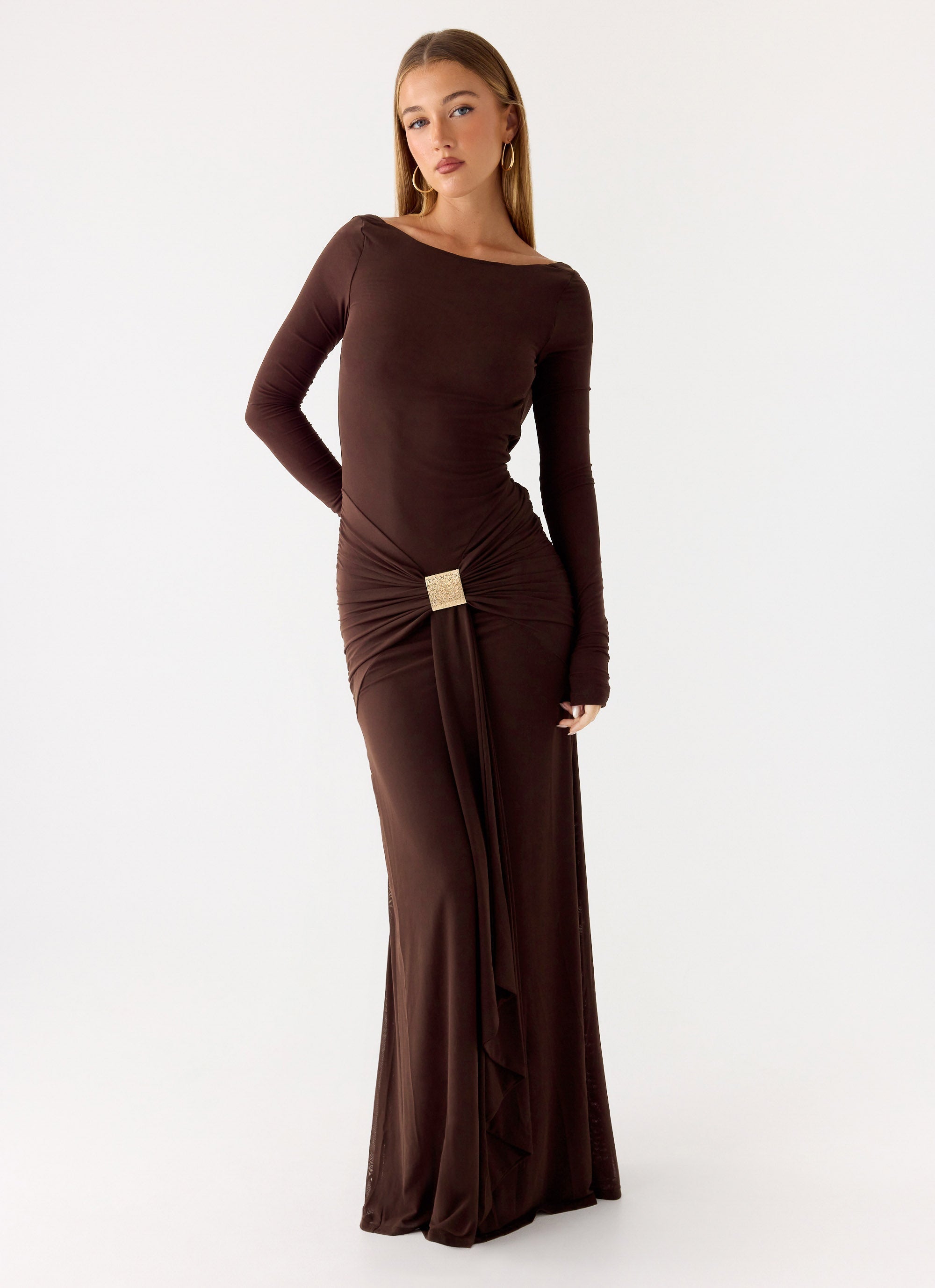 Dray Maxi Dress - Chocolate