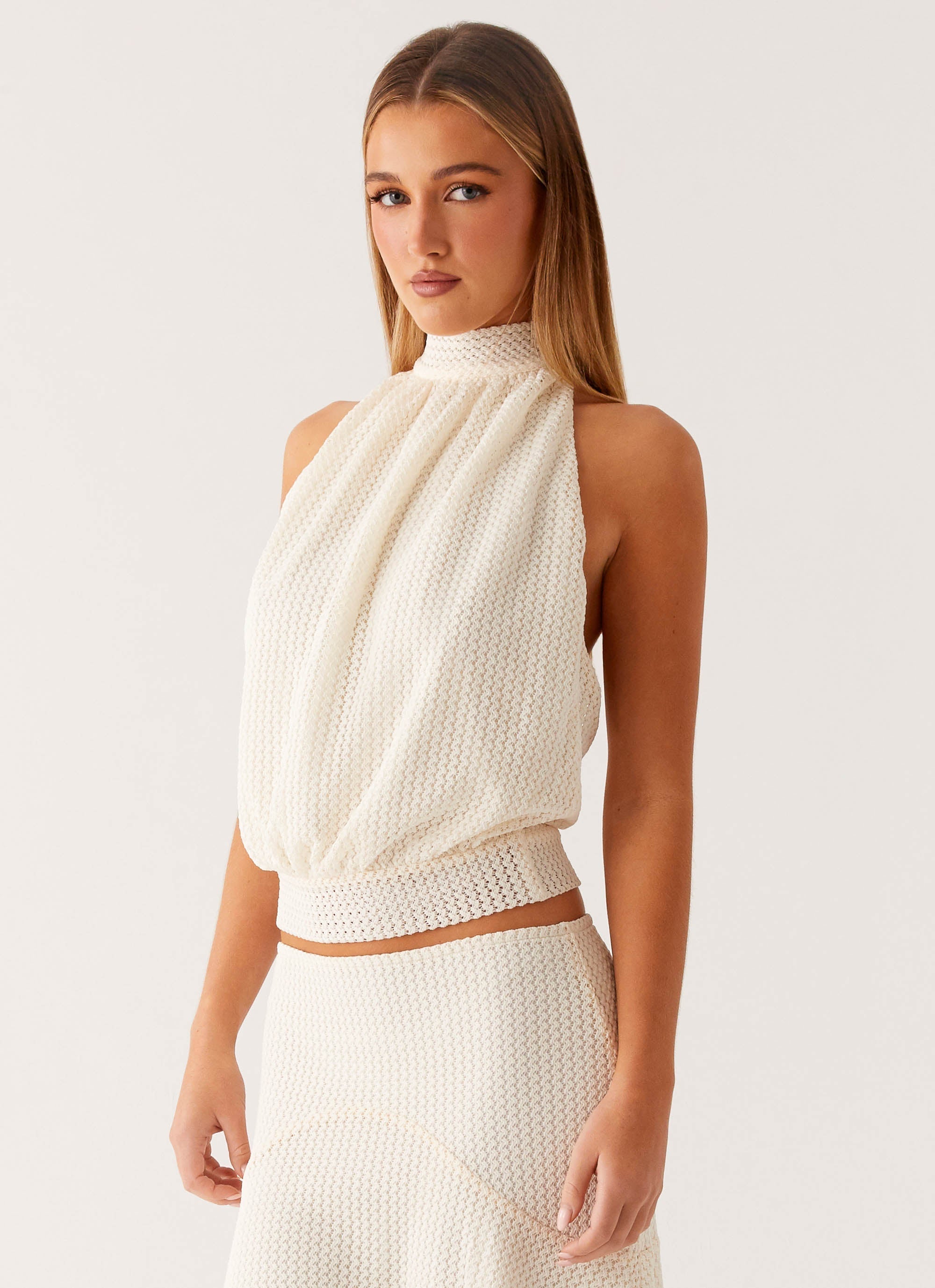 Evaden Backless Top - Ivory