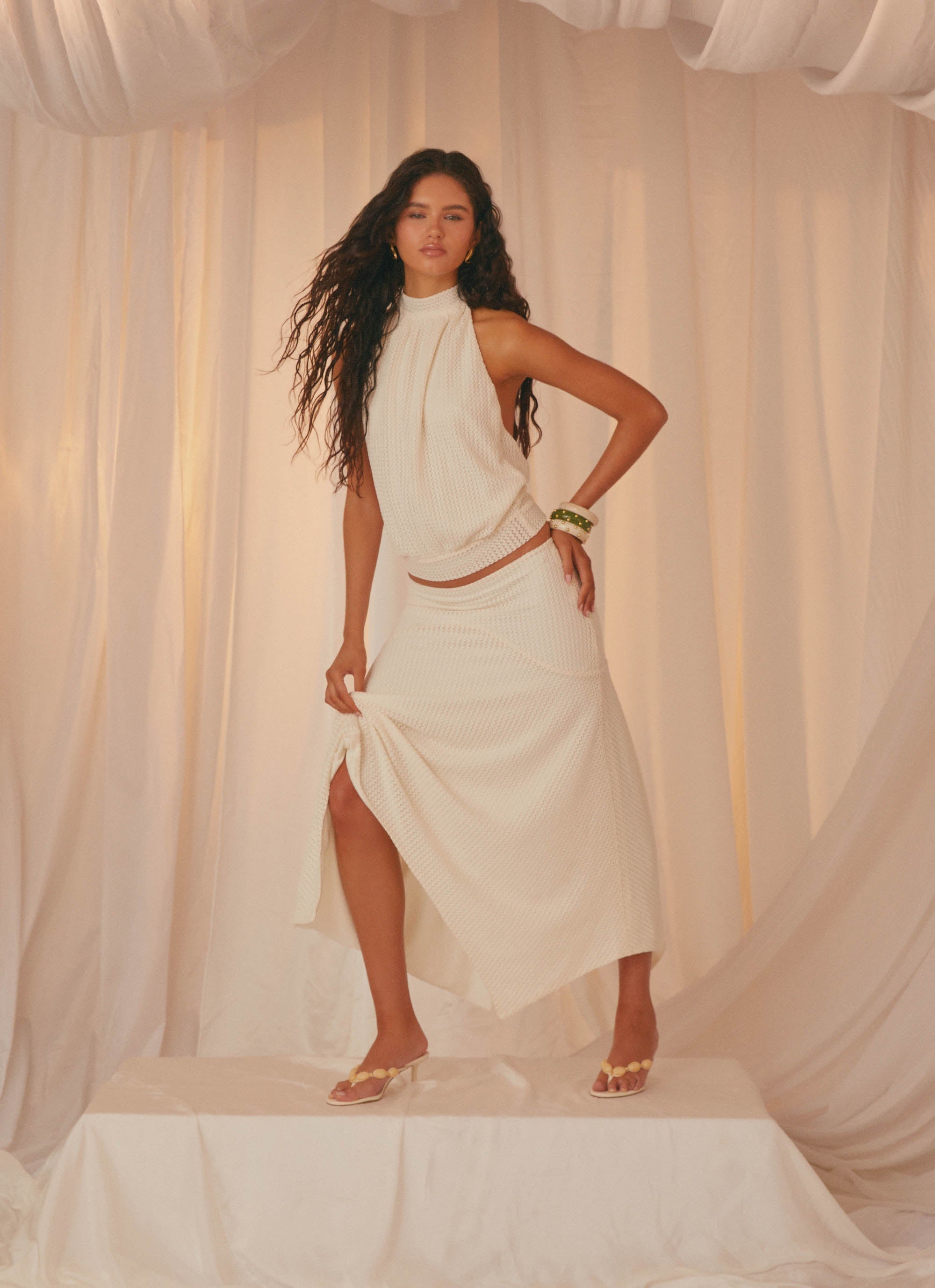 Evaden Backless Top - Ivory