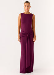 Fault Line Maxi Dress - Plum