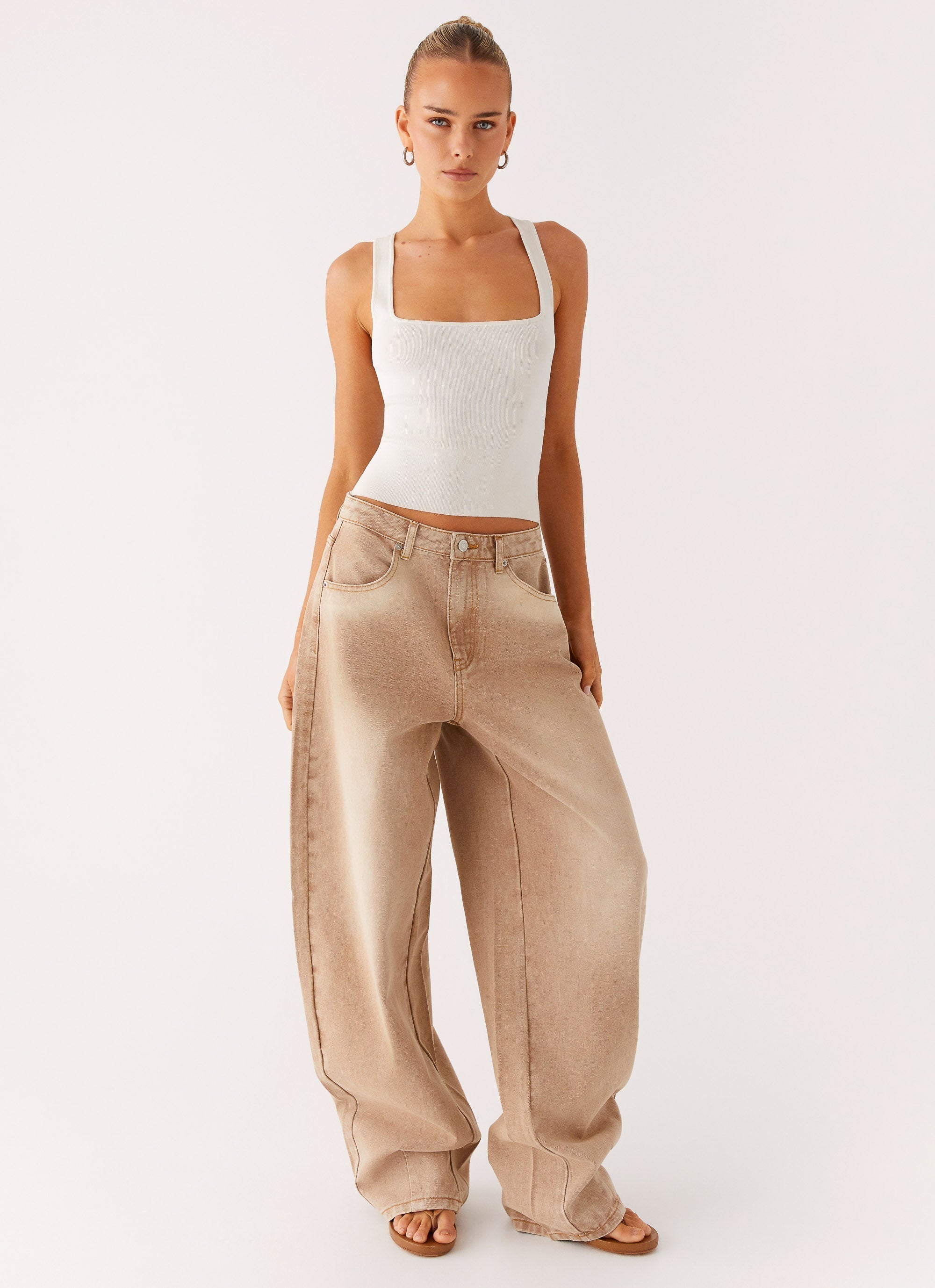 Khalil Baggy Jeans - Tan