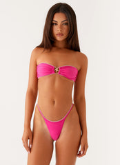 Laurel Bikini Top - Fuchsia