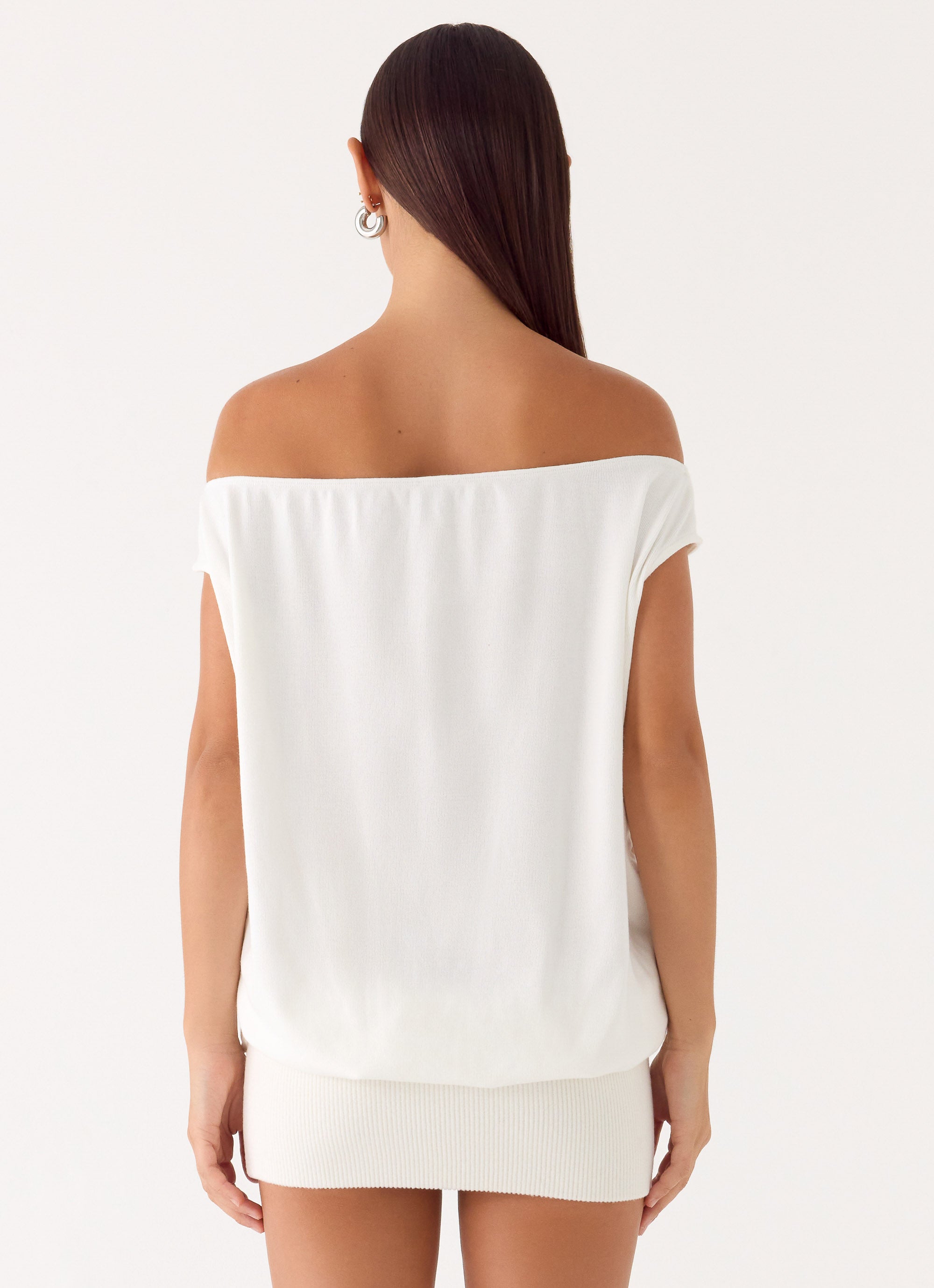 Leighken Knit Mini Dress - White