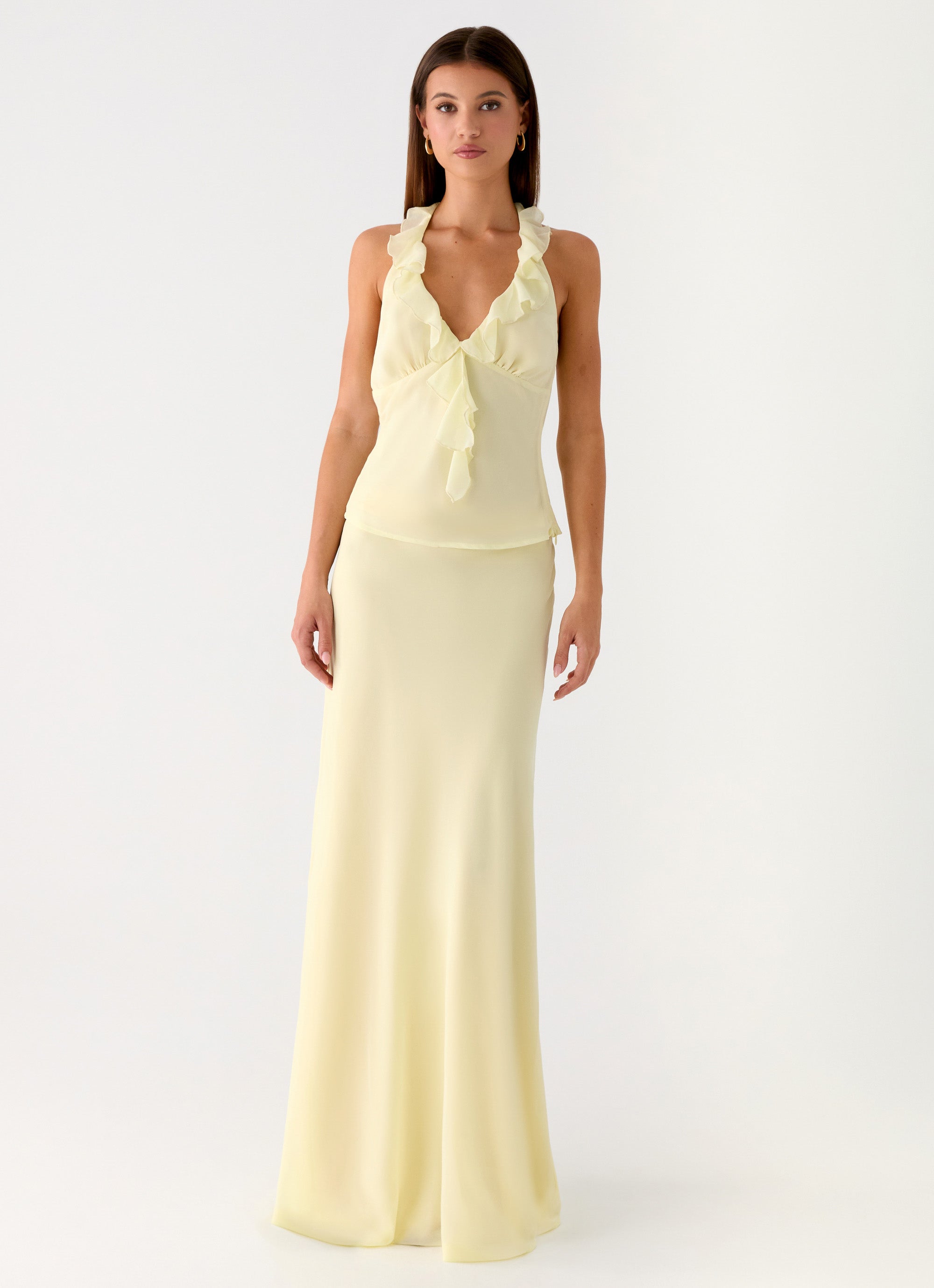 Log In Halter Top - Yellow