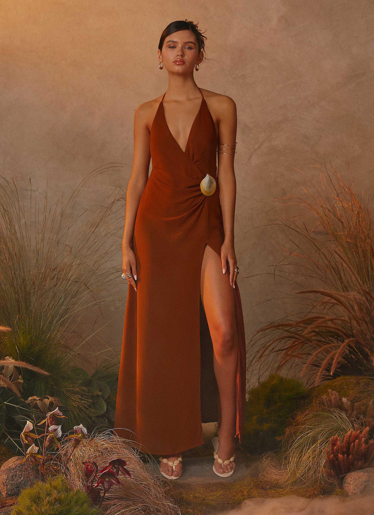 Marjoram Maxi Dress - Chocolate