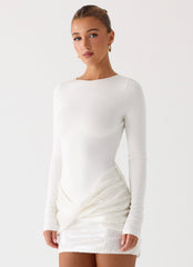 Overprotected Sequin Mini Dress - White
