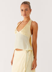 Pollie Halter Top - Yellow