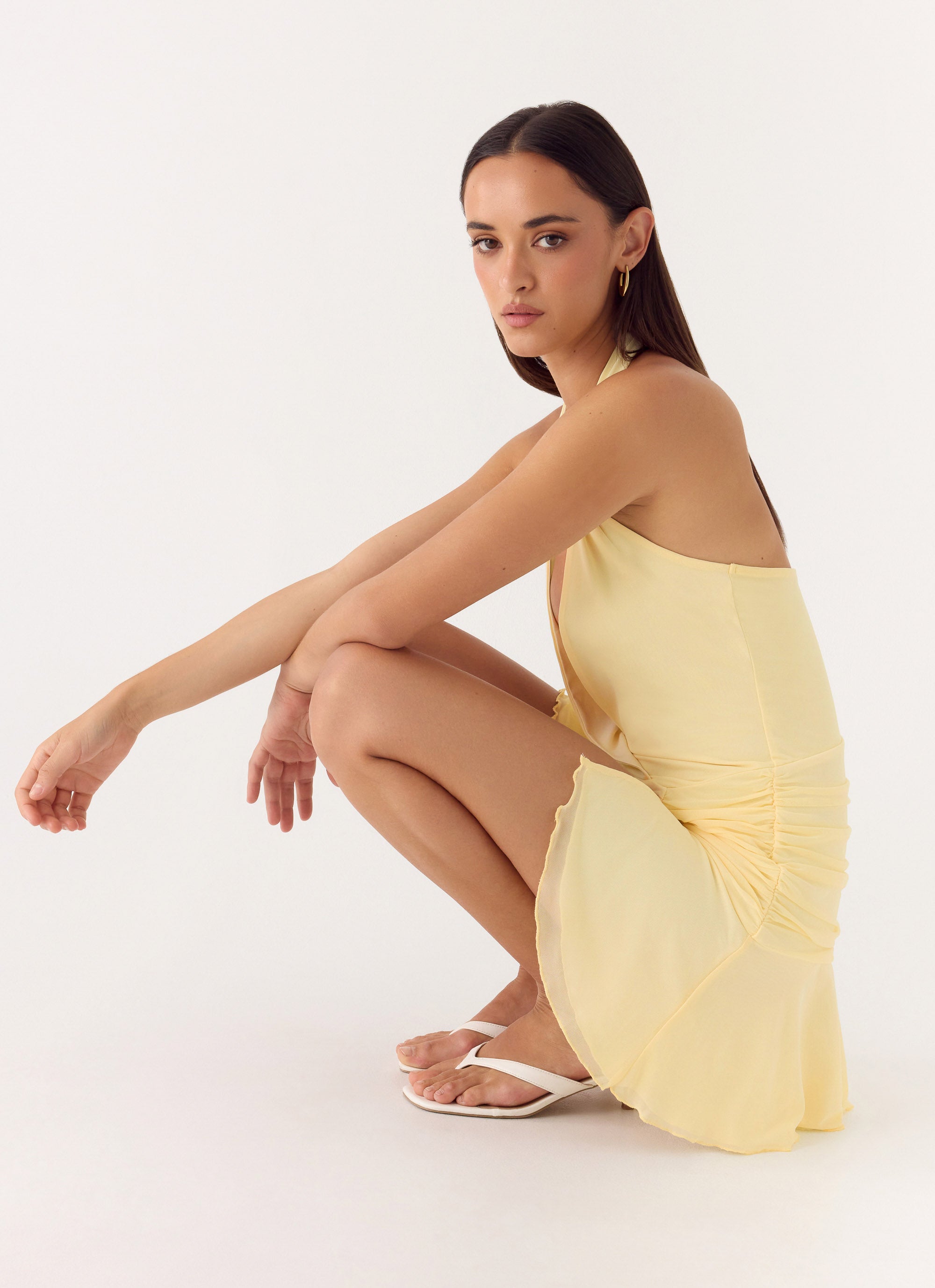 Renata Mini Dress - Lemon
