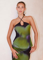 Rosetta Top - Lime Flower