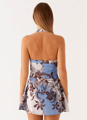 Sincere Mini Dress - Bluewood Blossom
