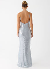 Solo Sequin Maxi Dress - Misty Blue