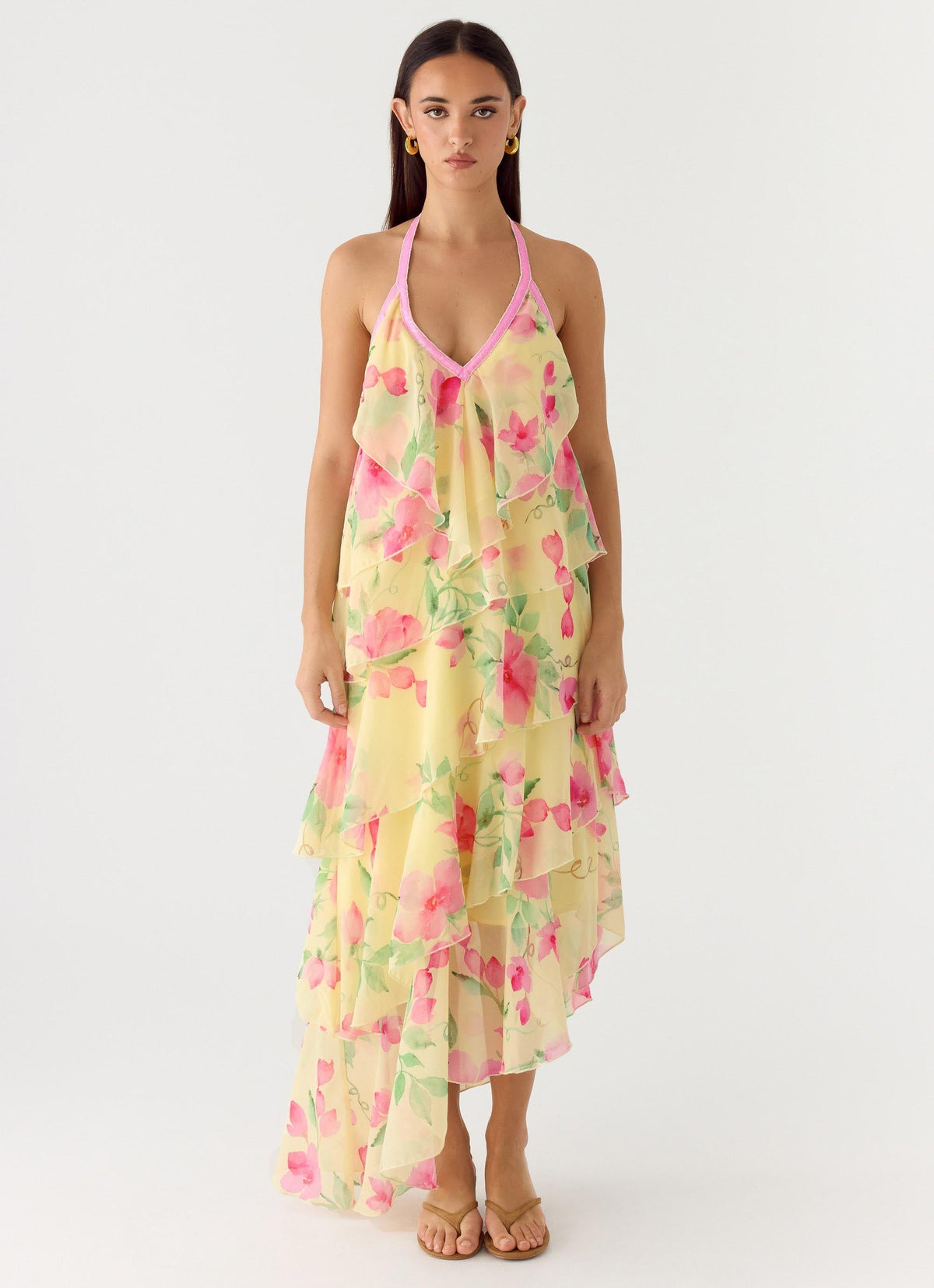 Strawberry Mimosa Maxi Dress - Lemon Soleil