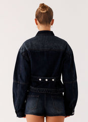 Tropics Denim Jacket - Washed Dark Blue