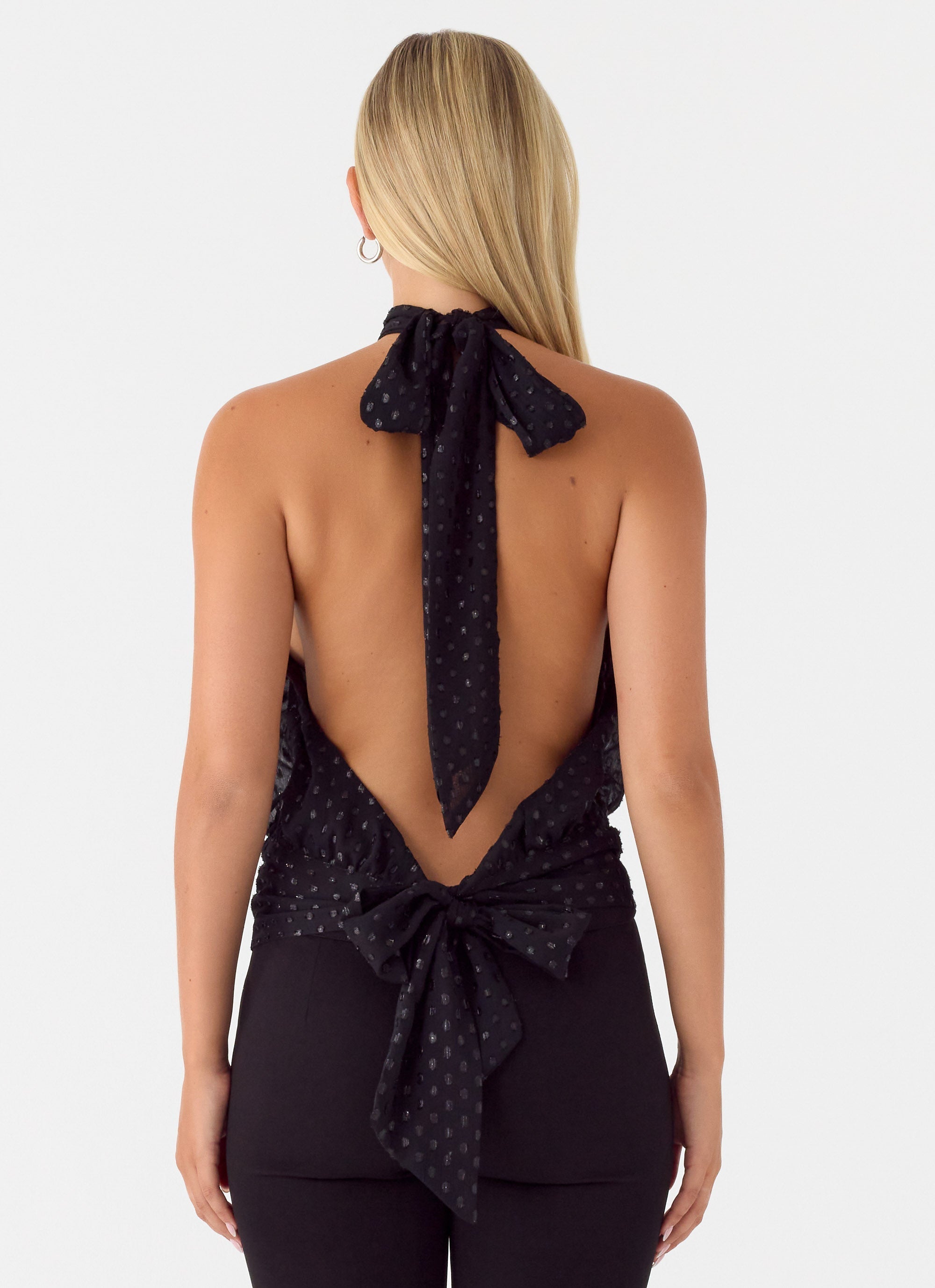 Willow Chiffon Top - Black Spot