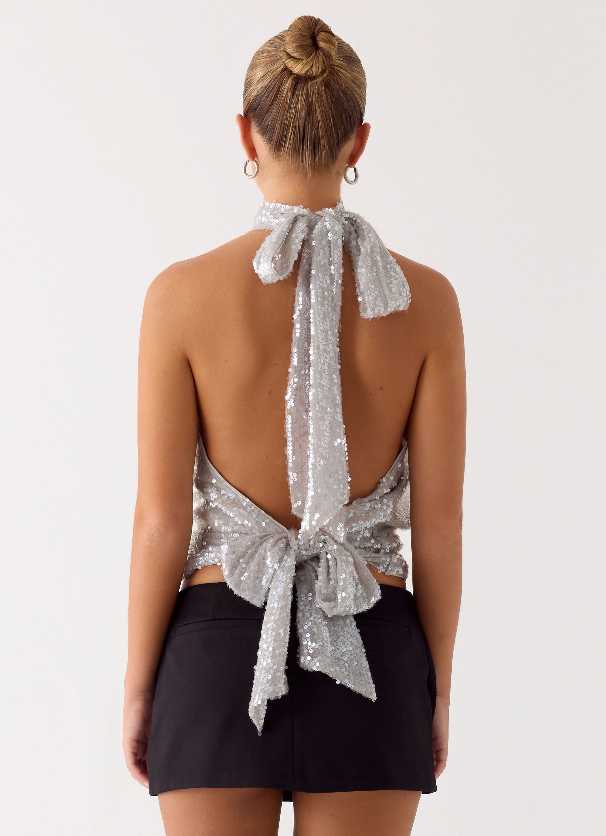 Willow Sequin Top - Silver